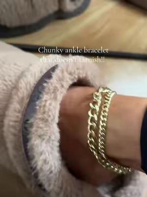 So cute! And it doesn’t tarnish!! #anklebracelet #jewlery #anklejewelry #chunkybracelet #tiktokshopcreatorpicks 