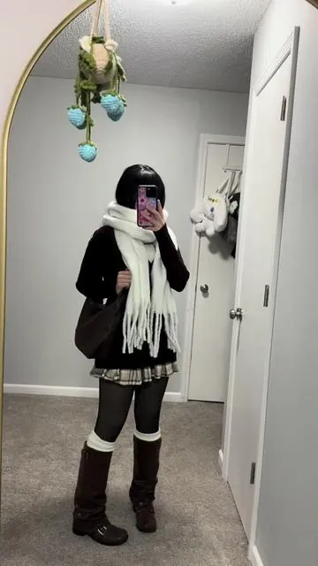 fall outfit inspo ༄˖°.🧺🥧🍂.ೃ࿔*:･ definitely wearing this to the pumpkin patch teehee #fallfashion #ootd #shoujo #autumnfashion #falloutfits (btw the tights are thermal lined tights! perfect for us girls that love to wear skirts and dresses in cold weather :3)