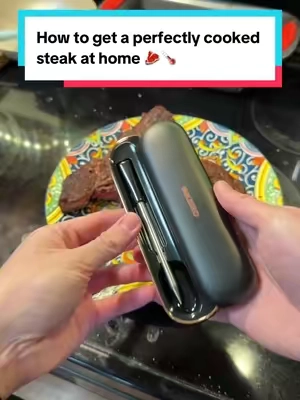 Replying to @Brian aka Vato You gotta cook your steak right before you season it #meatthermometer #wirelessmeatthermometer #inkbird #CookingHacks #cooking 