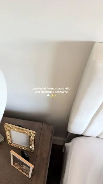 I'm OBSESSED with this Bed Frame ✨ #bedframe #roommakeover 