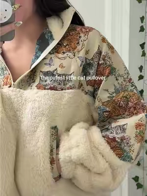 addicted to this cat zip up omg  #cats #catmom #catsweater #tiktokshopcreatorpicks #tiktokshopblackfriday 