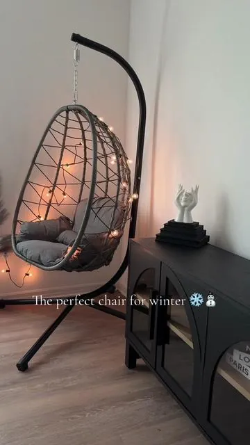 My fav chair! So comfy for the cold season! #blackfriday #eggchair 