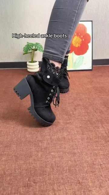 Simple, stylish high-heeled ankle boots. #fallboots#boots #bootsforwomen #comfyshoes#fashionboots#heeledboots #tiktokmademebuyit #spotlightfinds #tiktokshopblackfriday #tiktokshopcybermonday