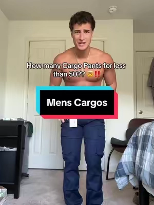 3 pack of cargos for this cheap? #tiktokshop #mensfashion #menscargos #cargopants #cargopantsoufit 