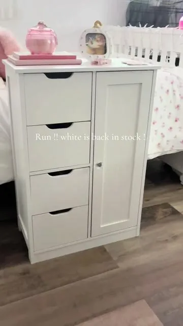 get it now !! #whiteorganizer #roomdecor #nightstand #RoomTour #furnituremakeover 