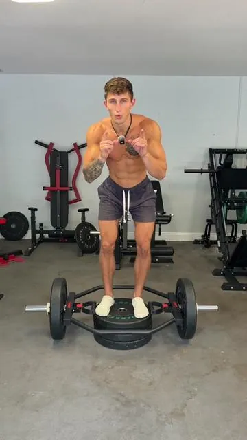 Trap bar deadlifts! Elevate yourself for a better range of motion. Love this bar by @SunnyHealthFitness. The handles feel natural and it’s a really affordable way to get a quality trap bar. Build a strong back and legs with deadlifts, rows, shrugs, and more! The link is in the bottom left corner of the video. 