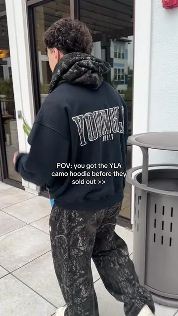 They’re almost sold out again tho 💔 wearing size XL the video I’m 5’10 #hoodie #youngla #camo #camohoodie #oversized 
