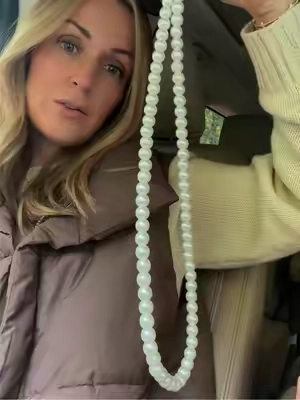 No more ugly cords! This 4-in-1 beaded charger comes in the cutest styles and colors, including these pearls✨😍🤍 The cutest, girly car accessory too! #4in1charger #phonecharger #stockingstuffer #tiktokshopblackfriday #tiktokshopcybermonday 