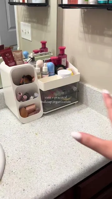 reminder to start organizing everything now before you get even more stuff over the holidays 😅 #makeuporganizer #bathroomorganization #makeupstorage #budgetfriendly #tiktokshopblackfriday 