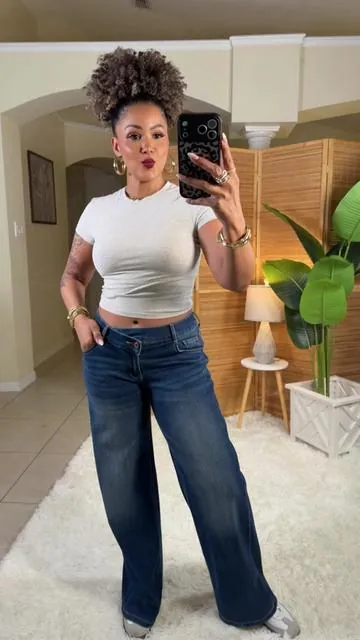 These wide leg jeans are for short girl friendly! 😍  Halara asymmetrical wide-leg jeans — Halara Flex™ stretch denim that’s soft, breathable & comfy. Low rise + drapey wide leg elongates petites (no hemming!) with real pockets. Asym waist = snatched look minus squeeze. Everyday chic. 👖✨ petite jeans, asym waist, wide leg denim.   #widelegjeans #petitejeans #halarajeans #petiteoutfit #tiktokshopblackfriday 