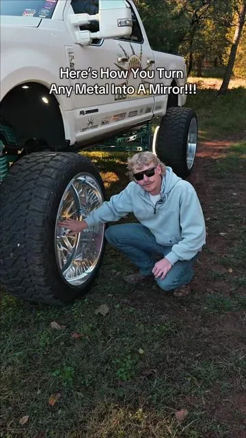 This is the fastest polish for any aluminum!!! #polish #chrome #aluminum #truck #lifted 