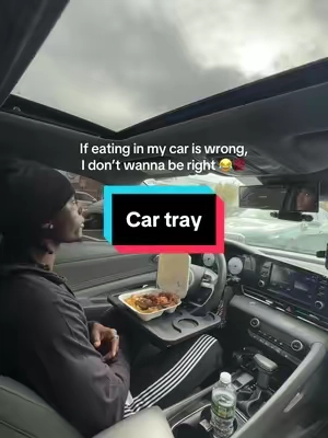 This tray got me eating like I’m at a 5-star restaurant 😂 #cartray #caraccessories #tiktokmademebuyit #nbayoungboy 