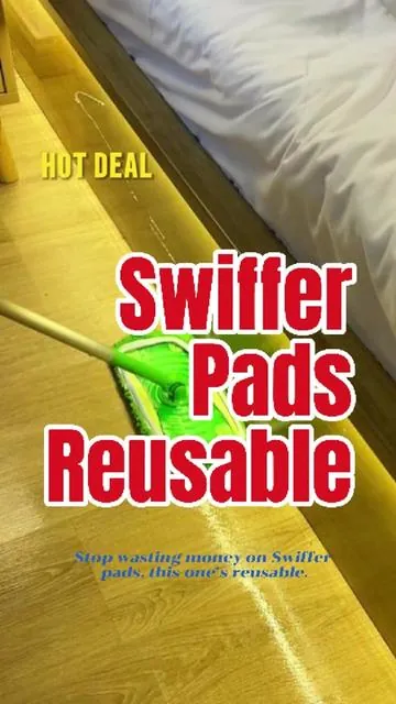 Dust, dirt, pet hair… gone! All with one reusable Swiffer pad 🧼#CleanTok #SwifferHack #CleaningTips #ReusablePads #swiffer 