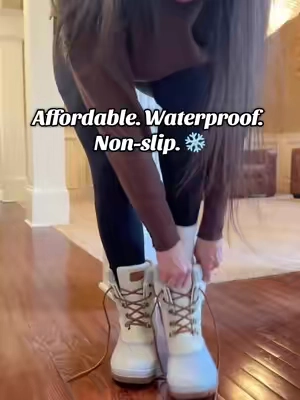 These boots are giving cute meets practical — waterproof, warm, and actually affordable. They just restocked every color and size so if you’ve been eyeing them… now’s the time 🫶❄️ #WinterBoots #AffordableFind #ColdWeatherStyle #CozyVibes #WinterEssentials