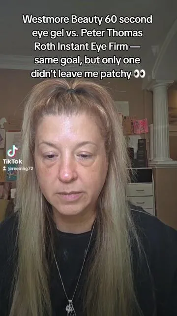 #creatorsearchinsights Didn’t expect PTR to leave a shadow under my eyes 😭 Westmore Beauty really won this round — no residue, no discoloration, just smooth + lifted ✨ #skincaretiktok #undereyehack #skincareproducts  #skincarereview  @mwestmore @Westmore Beauty @Peter Thomas Roth Labs 