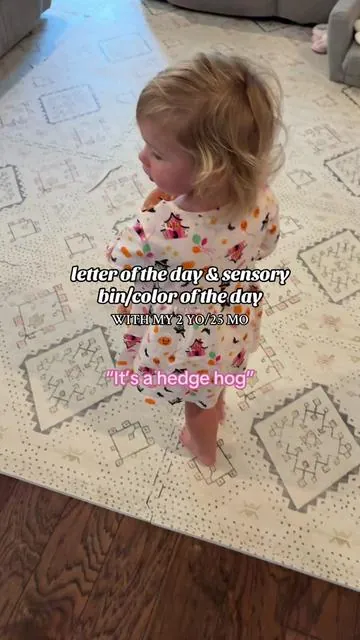 We’ve been doing letter of the day for a couple months now and I love incorporating color of the day or a sensory bin! Love that this pocket chart can grow with her 🥹👏🏼✨ #toddlerlearning #alphabet #letteroftheday #toddlerlearningactivities #sensorybin 