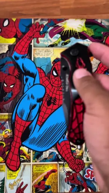 This is by far one of the coolest knives I have ever had! #fyp #viral #spiderman #pocketknife 