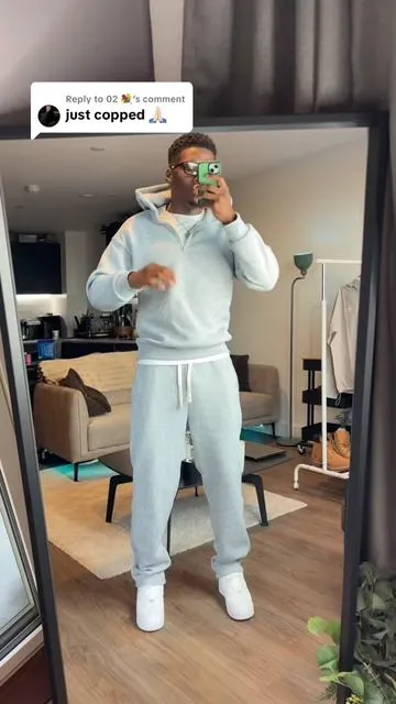 Replying to @02 💐 it’s the perfect everyday go-to… and I’m a medium and im 5’10. #sweatsuitset #mensoutfits #outfitset #tiktokmademebuyit 