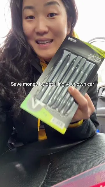My favorite pass time while waiting in my car 😅 using these to pick at all the crevices and cracks of my car @VIKING Car Care #tiktokshopcybermonday #tiktokshopblackfriday #tiktokshopcreatorpicks #cardetailing #cardetailingtips  