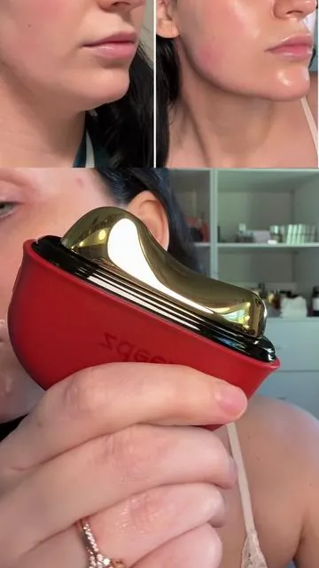 Zdeer facial massage device with red light therapy heat and vibration #guasha #facialmassage #zdeer #zdeerbeauty #zdeerglowup and @ZdeerHealth 