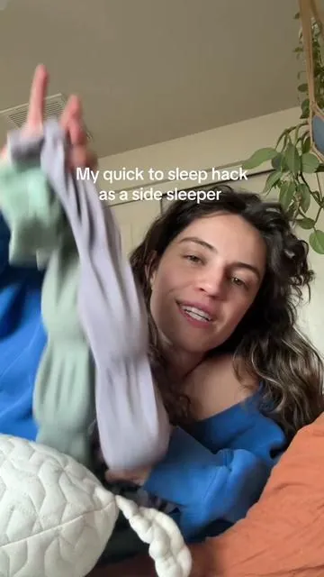Weighted eye blanket? Night night 😴 #weightedblanket #eyemask #sleephack #nodpod #sidesleeper 