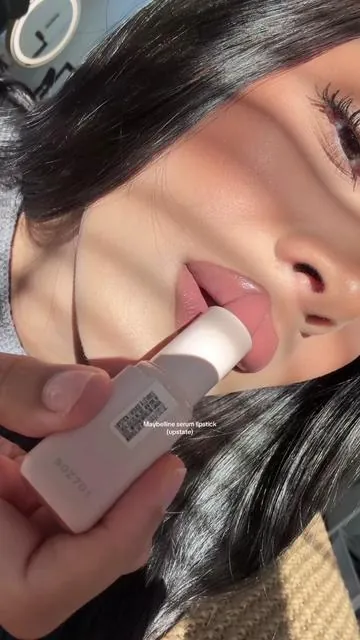 Ok Maybelline 👀  This is the new @Maybelline NY serum lipstick in the shade Upstate 101 #maybelline #newmakeup #lipcombo   #viral 