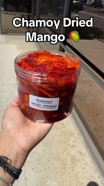 Pov: Your newest obsession 🥭 Comment below a 🥭 if you like chamoy dried mango 👇  Press the orange button below to order yours! 🛒 