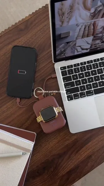 okay this 3-in-1 charger is a must! 😍 I love that I can charge my phone, watch & macbook all in one spot, no messy cords 🙌 I left it in the orange cart so you can check it out ⚡️🤎   #phone accessories #portablecharger #powerbankcharger #powerbank  #creatorsearchinsights 