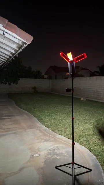 3-Head LED Camping Light with 10000mAh Power Bank - Portable Rechargeable Work Light with 67" Adjustable Stand & Detachable Tripod for Outdoor, Emergency, Camping, Fishing, Garage. #CampingGear #OutdoorAdventure #LEDWorkLight #PortableLighting #tiktokshopblackfriday 