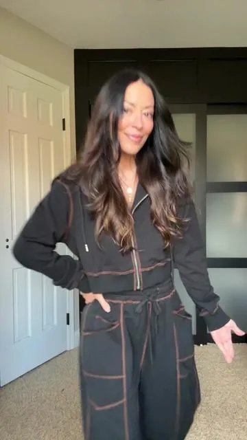 I mean. A MATCHING crop zip hoodie to go with our contrast stitched barrel sweatpants. Put them in the cart. Put them all in the cart!  #tiktokshopcreatorpicks 