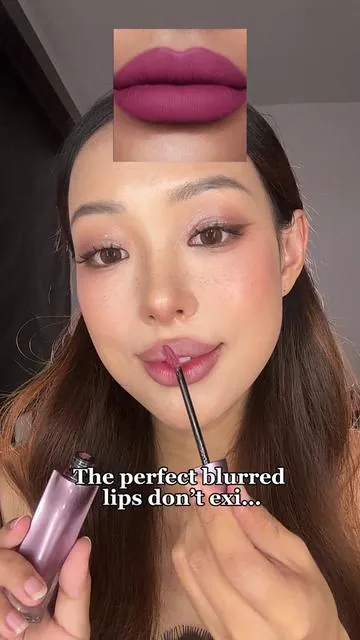 The perfect blurred lips with TIMEPHORIA nebula lip cream🤩#lipcream #mattelipstick #asianmakeup #makeupreview #beautytok 