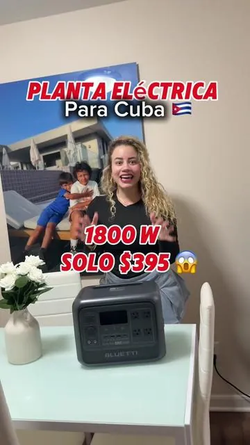 @Bluetti Shop BAJO DE PRECIO LA PLANTA ELÉCTRICA ⚡️ DE 1800 WATS 😱😱😱 Perfecta para mandar a Cuba 🇨🇺 y súper económica aprovecha esta oportunidad que esta planta eléctrica ⚡️ nunca había estado tan BARATA. Cómprala ahora antes de que suba a su precio normal 🚀  #plantaelectrica #generadorelectrico #bluetti #cubanos #cubanosporelmundo🇨🇺 