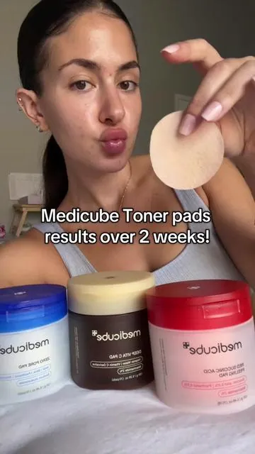 @medicube global I owe you my life🤩 if you want to tighten your pores, get rid of acne, fade, dark spots, and scars then Medicube has a toner pad for you!! Right now their trio is on sale!! Worth every penny ##skincare##acneskincareroutine##darkspottreatment##tiktokshopblackfridaycybermonday##acnetreatment