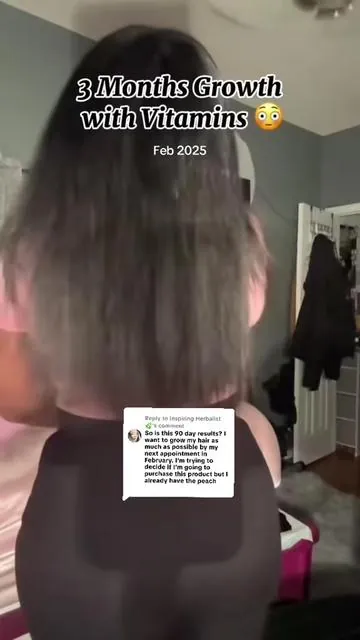 Replying to @Inspiring Herbalist 🌿 This video portrays what you can expect in 3 months of consistent use versus when i took nothing for 4 months. The original video you commented on is a compilation from 2024-2025 I just used that sound. 🥰 #maryruths #hairgrowth #evacapri #blackfriday 
