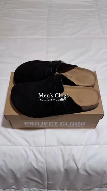 Gift idea for him ❤️ 18 colors! 100% genuine leather & memory foam padding for comfort. The quality is amazing.  #projectcloud #mensclogs #tiktokshopblackfriday #mensshoes #giftforhim @Project Cloud Shoes 