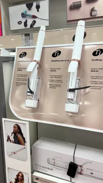 The T3 SinglePass Smart Curling Iron gives smooth, shiny curls in just one pass perfect for busy mornings or holiday glam. Gentle on hair, fast, and easy to use! #T3CurlingIron #HairToolsForHer #HolidayHairFavorites