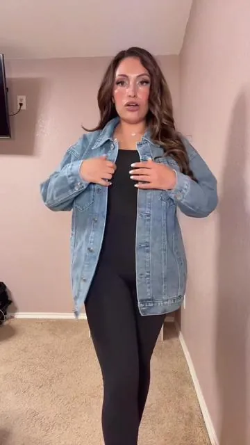 Oversized denim jacket #denimjacket #tiktokshopcybermonday #tiktokshopblackfriday 