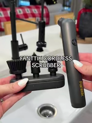 Who knew something this small could clean THAT good??👏🏼 This handheld scrubber is perfect for my kitchen, car, and bathrooms!!! @Fanttik #fanttik #tiktokshopblackfriday #tiktokshopcybermonday #electricscrubber #CleanTok 