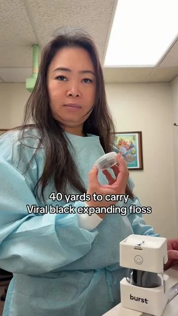 🚨 STOP SCROLLING 🚨 BURST Expanding Floss is on sale — buy it NOW! 🖤🦷 #TikTokShop #burstambassador #sponsoredbyburst #floss #viral 