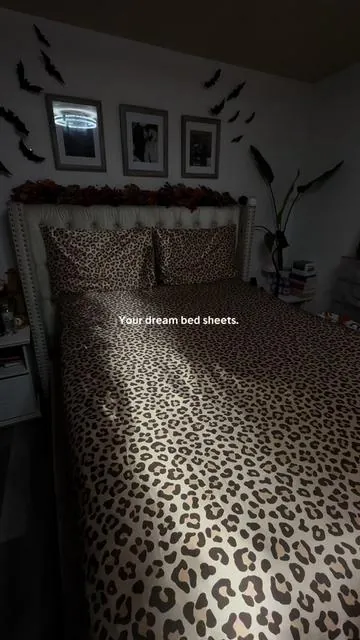 I’m obsessed 🤎😊  #beddingsets#beddingdecor#leopard#cheetah  