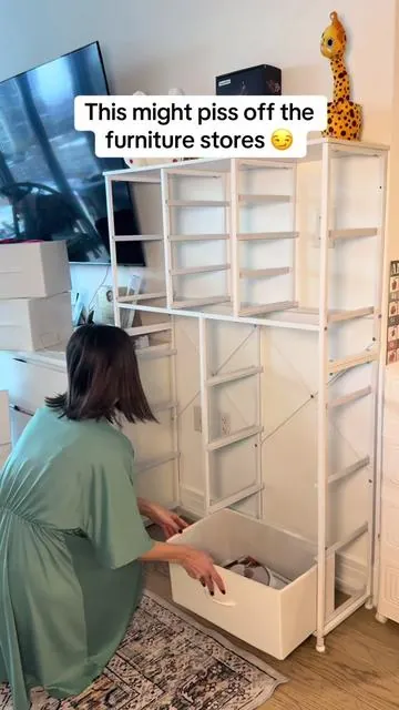 Replying to @Nikki 🎀 Gen❌ I can't believe how much this Raybee 16 Drawer Dresser fits - my small space finally looks clean and organized thanks to TikTok Shop 👌 @Raybee Furniture US  #raybeedresser #talldresser #declutter  #tiktokshopblackfriday #tiktokshopcybermonday