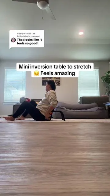 Replying to @Terri The Esthetician I LOVE this mini inversion table, doesn’t take much space and works amazingly well! #miniinversiontable #inversiontable #backstretch #backpain #tiktokshopblackfriday 