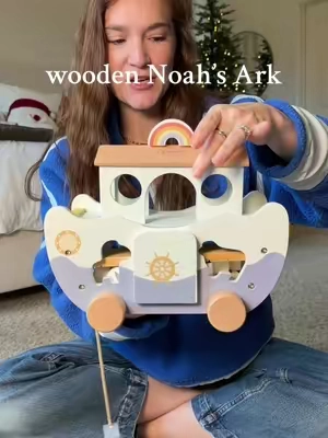 a wooden Noah’s Ark?! This toy is so versatile and such a great way to teach your kids about it!!! #noahsark #woodentoys #toddlertoys #tiktokshopblackfriday #tiktokshopcybermonday 