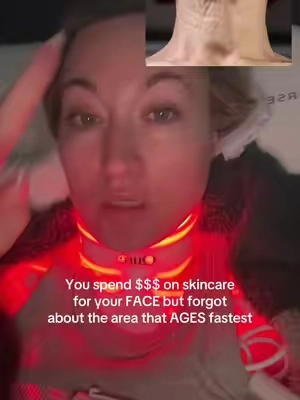 Don’t forget about the neck and chest ladies! @Qure Skincare #ledredlighttherapy #antiagingtips #neckandchestcare #matureskin  #womenover40 