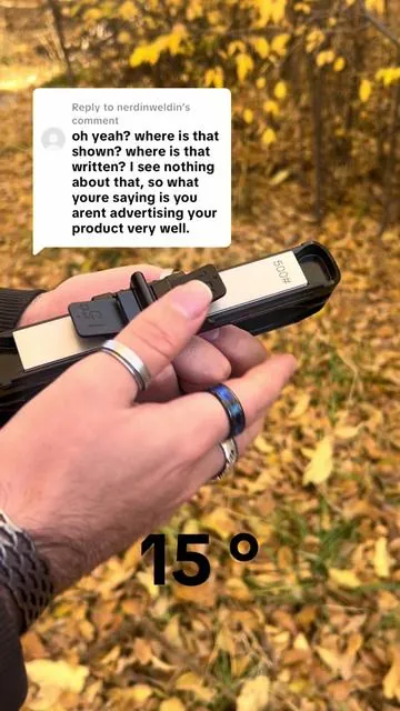 Replying to @nerdinweldin We will pick up our advertising game 😅 Venture Portable knife sharpener is available now! With delivery before the holidays!! Get your Venture Portable sharpener with a dual sided 500 grit Diamond Stone and Ceramic Hone with a 20 degree angle guide and pre loaded leather strop today! Additional diamond stone grits and knife guide angles sold separately.  #fyp #holidaygifts #kitchentools #edc #giftidea 
