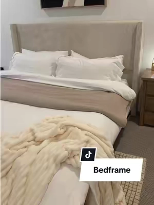 Replying to @DeathTheKid🐝 I love this bedframe so much! We got it last fall and it has help up PERFECT! #bedframe #bedroomdesign #tiktokshopcreatorpicks #tiktokshopblackfriday #tiktokshopcybermonday 