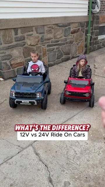 What’s the difference between a 12V and 24V ride on car for kids? #rideoncar #rideon #christmasgiftsforkids #tiktokshopblackfriday #tiktokshopcybermonday 