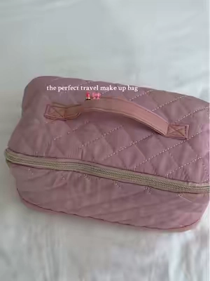 this makeup bag is finally back in stock! Run before it sells out again!  #makeup #makeupbag  #organize #makeuporganization #beauty 