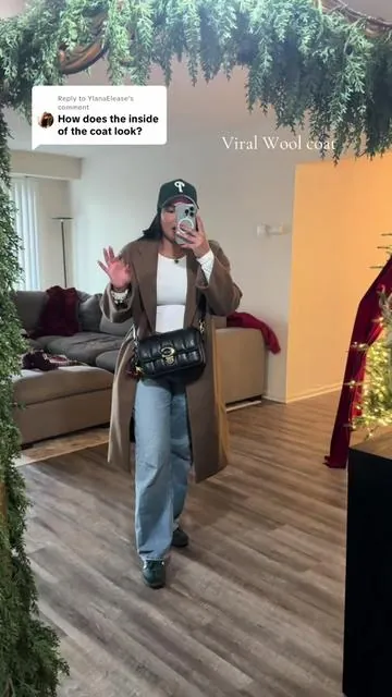 Replying to @YlanaElease #woolcoat #oversized #thanksgivingoutfit #tiktokshopblackfriday #falljacket 