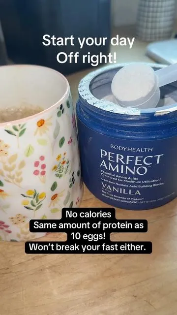 Subscribe and save even more! I use this every morning in my coffee. Won’t break your intermittent fast either. #perfectamino #protein #proteincoffee #cleanprotein 